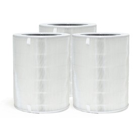 Nispira NDAP-01 NDAP-02 Air Purifier 3-in-1 True HEPA Activated Carbon Filter Replacement | Remove Smoke Odor 1,500 Sq. Ft | 3 Packs