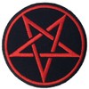 Goth Pagan Symbols Pentagram Patch Embroidered Appique Iron On Sew