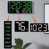 AIXXCUVQ LED Digital Alarm Clock with Voice Control Features Table