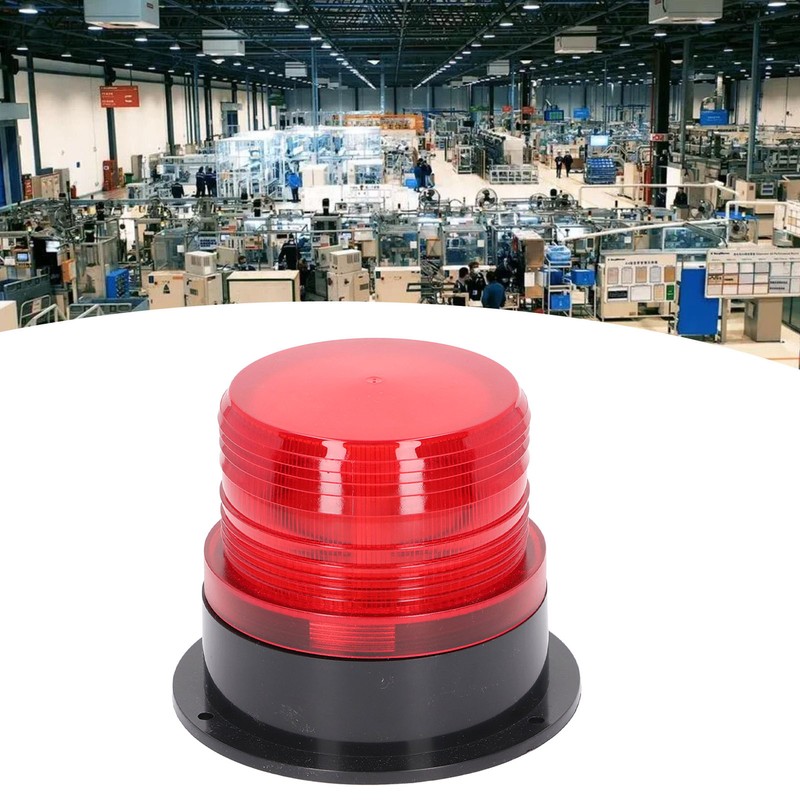 Round Red Warning Light Industrial Emergency LED Rotating Strobe Beacon
