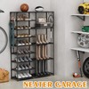 CSXGBAB Tall Garage Shoe Rack Large Capacity,Two Rows Versatile Hooks