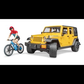 Bruder Jeep Wrangler Rubicon Unlimited w/ Bike and Cyclist