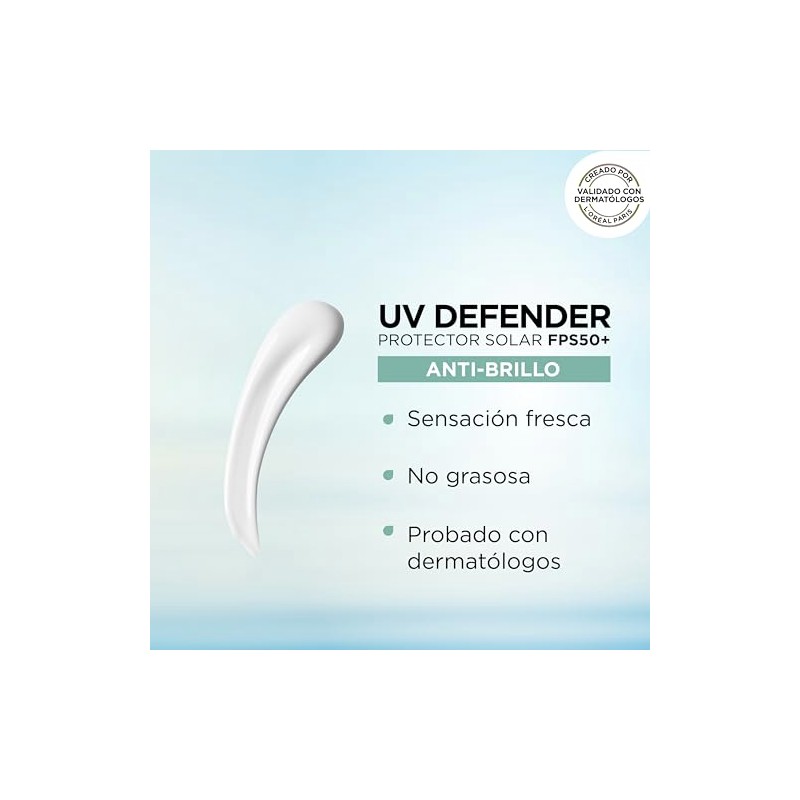 LOréal Paris Kit Protector Solar Diario FPS50 UV Defender Anti-Brillo