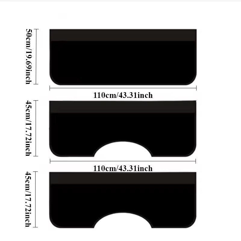 3-Piece Magnetic PU Leather Car Fender Cover Set for Auto