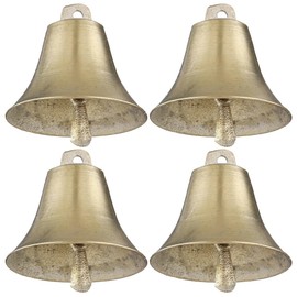 4pcs Cow and Sheep Bells Retro Bells Bell for Farming Grazing Bell Farming Accessory Livestock Hanging Bells Goat Bell Metal Cattle Bells Anti-Theft Loud Bells Loud Cattle Bell