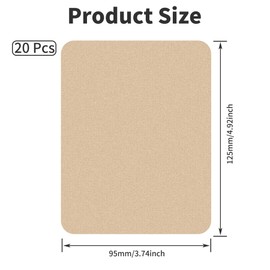 Skweawert 20 Pcs Iron on Patches, Fabric Repair Patches, Size 4.9"x3.7"(12.5 x 9.5cm), Beige Dacron, Strong Glue, Repair Decorating for Clothing Denim Jean Pants Hole Mending and Decoration