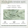 SAJOO Sage Green Cheesecloth Table Runner 10ft Boho Gauze Table