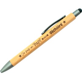 Ernestine - Pap Je t'aime Engraved Ballpoint Pen Original - Gift for Father's Day and Occasion - Gift for Grandpa and Dad - Gift Idea for Men Birthday and Birth - Announcement of the