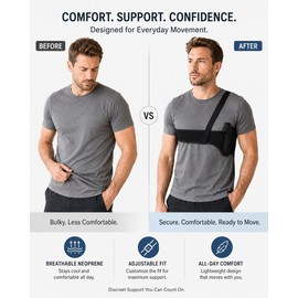 Adjustable Neoprene Shoulder Holster for Concealed Carry – Breathable Underarm Fit with Left or Right-Hand Options