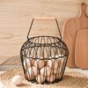 Farmhouse Egg Baskets for Gathering Fresh Egg With Handle, Round
