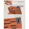 D.Perlla Knife Set, 14 PCS Stainless Steel Kitchen Knives Block