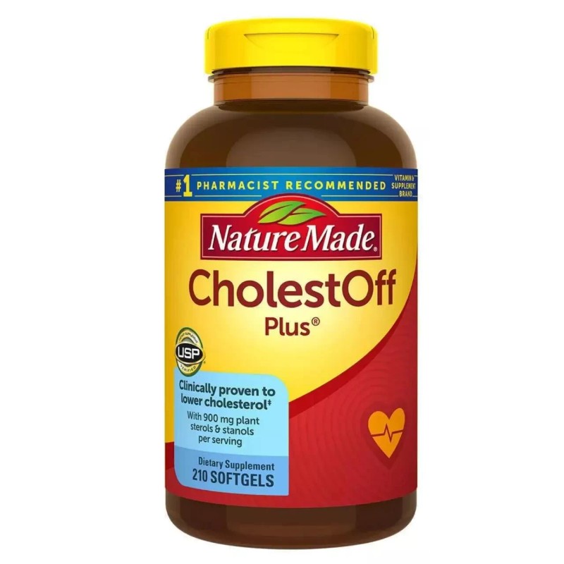 Nature Made Cholest-Off Plus, 210 Softgels Cholestrol EXP 06/2026 FREE