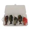 Segmented Fishing Lure Hard 6 Sections with High Carbon Treble