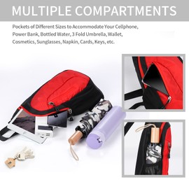 Larkumio Sling Chest Bag, Large Capacity, Waterproof, Nylon Fabric, Adjustable Shoulder Straps for Outdoor Sports, Men's Shoulder Bag