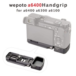 WEPOTO A6400 Hand Grip Quick Release Plate L Bracket QR Plate Compatible with Sony a6400 a6300 a6100 Camera