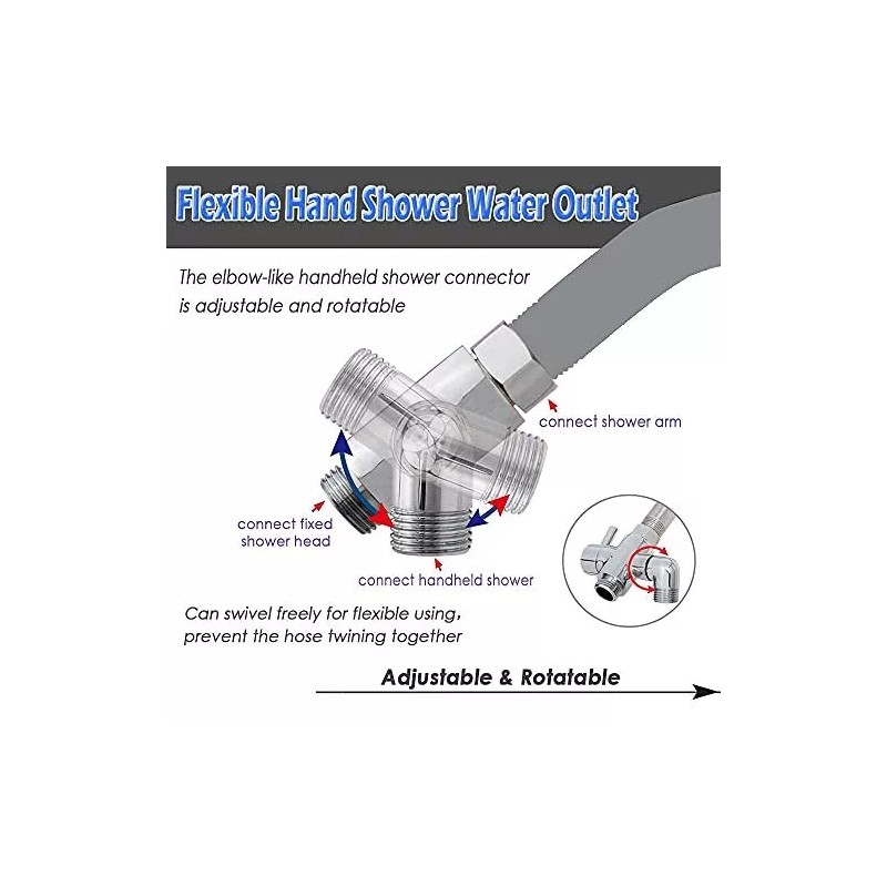 YDmeet Shower Arm Diverter Valve - Solid Brass G1/2 3