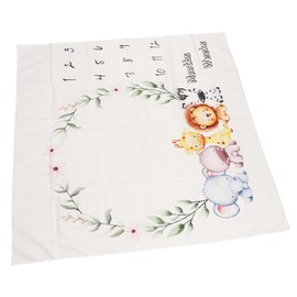 Baby Monthly Milestone Blanket Safe HD Printing Innovative Decorative Light Cute Newborn Month Blanket for Photography Props