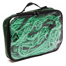 Wiltec Cargo Securing Net Green 2.1 x 1.25 m Mesh 4.5 x 4.5 cm Thickness 3 mm Polypropylene Transport Net for Trailer with Edge Cord Weather-Resistant Load Safety