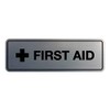 Signs ByLITA Standard First Aid Sign (Brushed Silver) - Small