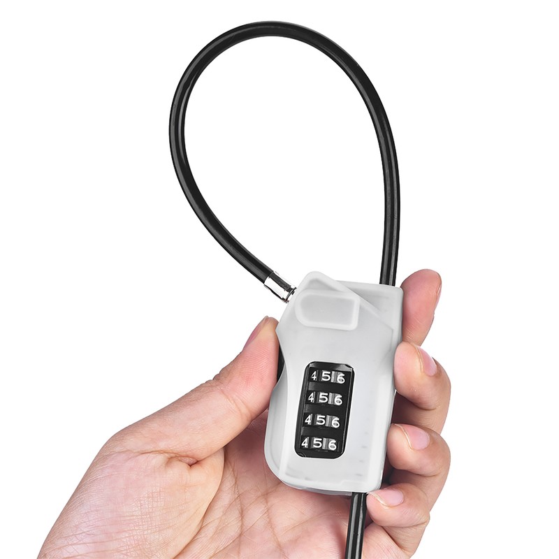 GIYO Anti theft 4-Digit Password Zinc Alloy Lock Steel Cable