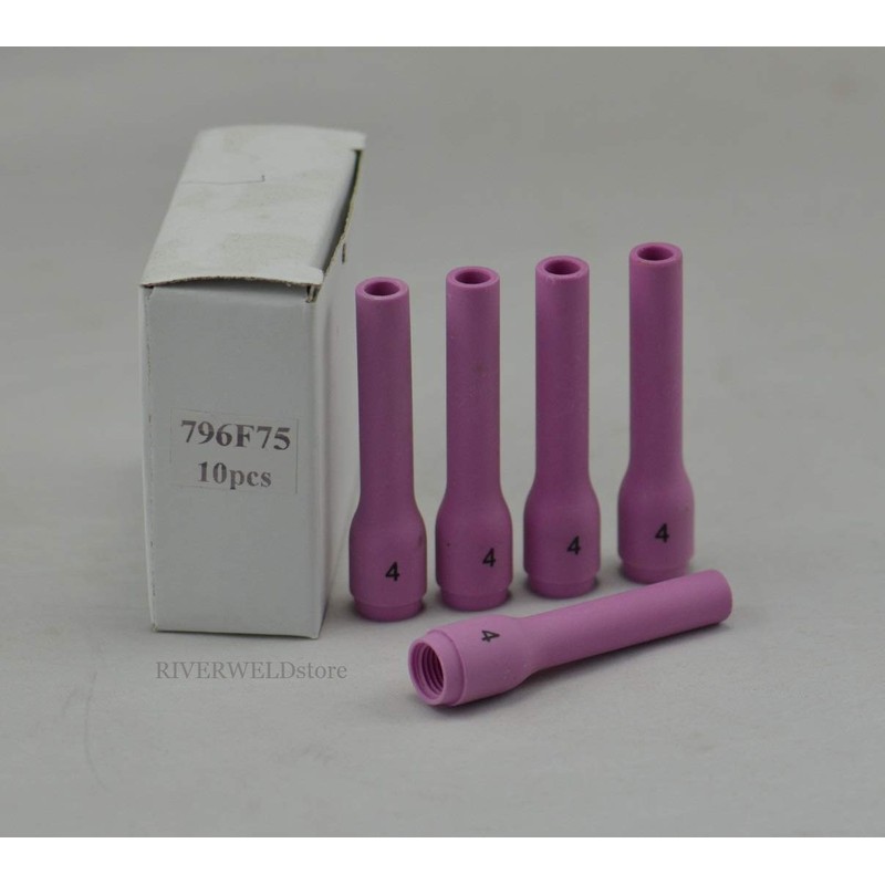 RIVERWELD TIG Alumina Nozzles Ceramic Cups Long 796F75 4XL# 1/4"