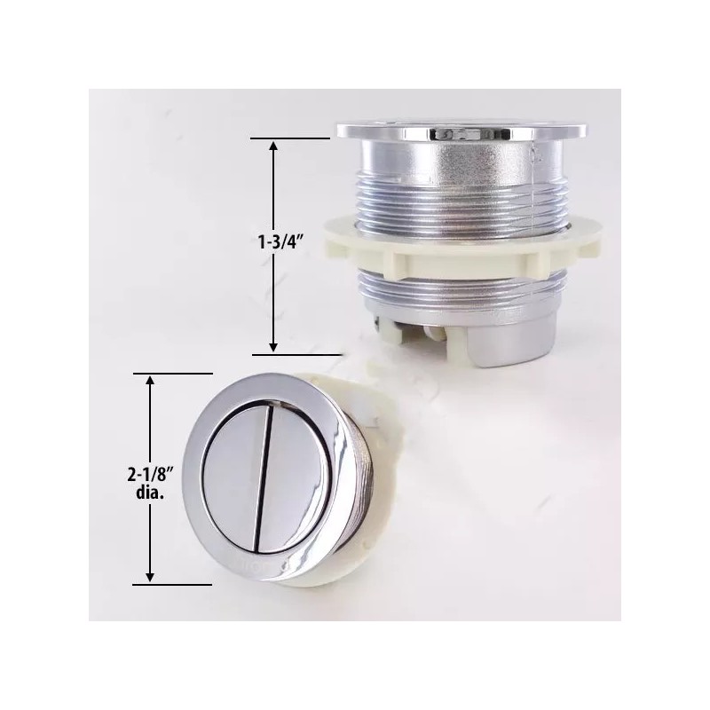 Caroma 415026C Round Button and Bezel Kit Chrome Finish