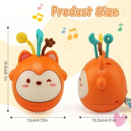JOYVOVO Standing Fox Music Children's Toy Girls Boys, Standing Toy Baby Toy with Music and Lights, Crawling Toy Baby, Music Toy, Educational Toy, Gifts for Children