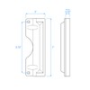 "Nuk3y Door Latch Guard Protector Stainless Steel for Out Swing