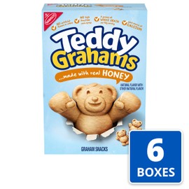 Teddy Grahams Honey Graham Snacks, 6 - 10 oz Boxes