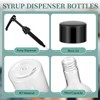 Maxdot 6 Pcs 25 oz Syrup Bottles with Pump Plastic
