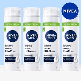 Nivea Men Sensitive Shaving Foam 200ml 4pcs / 니베아 맨 센서티브 쉐이빙 폼 200ml 4개
