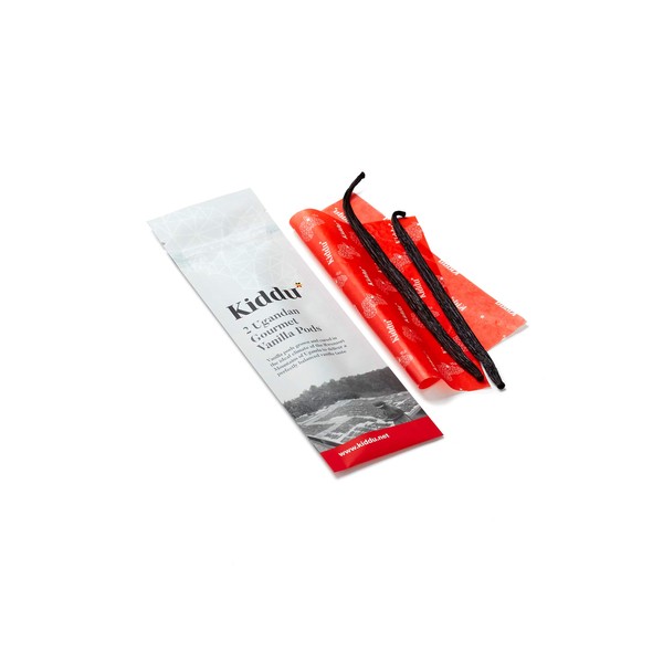 Kiddu - Gourmet Vanilla Beans for Baking, 2 Whole Grade