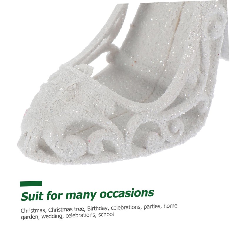 Ciieeo 6Pcs Cute Mini High Heel Xmas Ornaments Lightweight Decorative