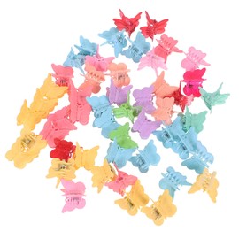 Baluue Butterflies Hair Clips 50pcs Mini Hair Claw Clips for Women for Girls for Everyday Use