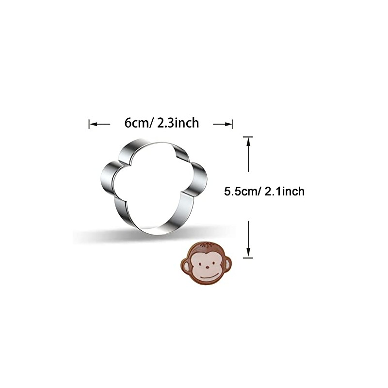 WDYJMALL Monkey Head Shape Cookie Cutter