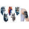 FoxWolf5 Temporary Fox Tattoo Fake Wolf Tattoo Animal Tattoos 5