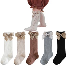 Petrass Baby Girls Infant Ruffle Knee High Socks - Toddler 5 Packs