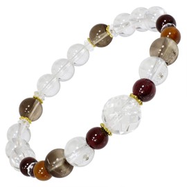 Shinjuku Gin no Kura Garnet Mixed Natural Stone Women’s Bracelet, January Birthstone, Power Stone, Amulet, Good Luck Wristband, Ladies’, Birthday, Popular
