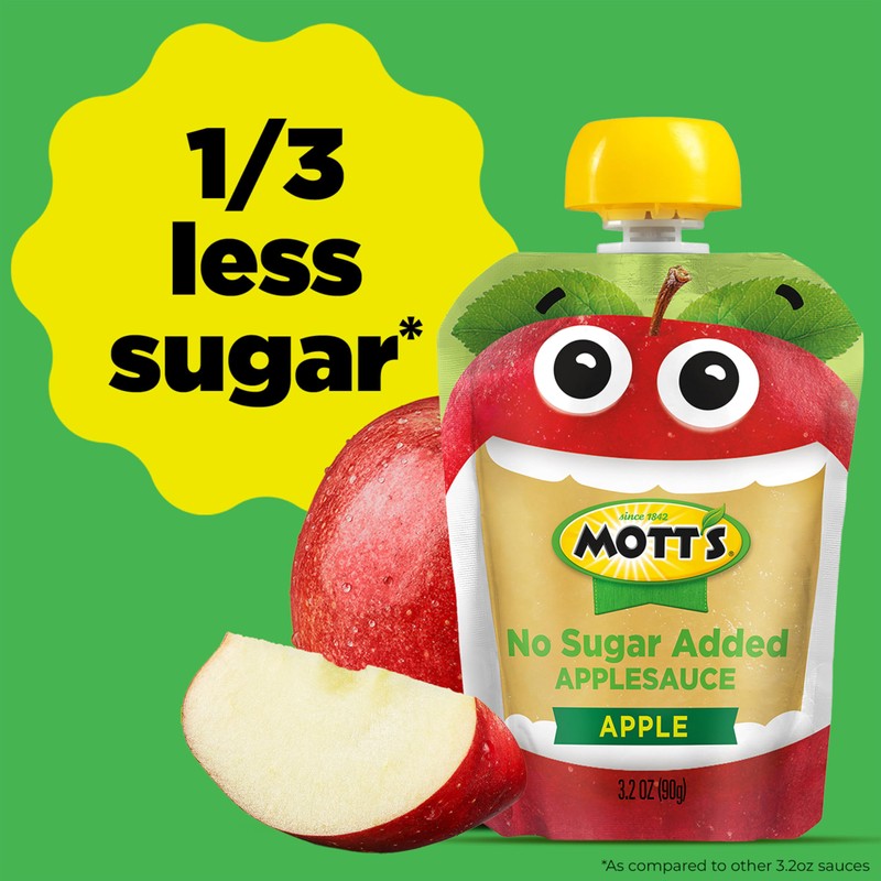 Mott's No Sugar Added Applesauce, Made from Real Fruit, No