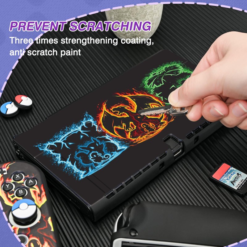 DLseego Protective Case for Switch OLED,Slim Soft Protective Shell Dockable