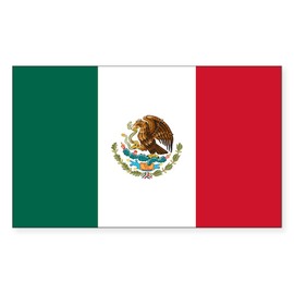CafePress Mexican Flag Rectangle Sticker Rectangle Bumper Sticker Car Decal