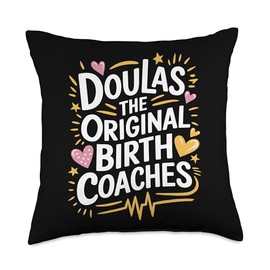 Labor Midwifery Postpartum Doula Design Birth Midwife Throw Pillow