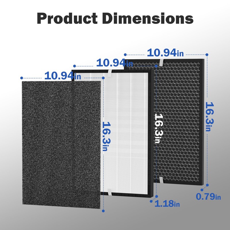 4 Sets Air220 Air320 Replacement Filters Compatible with Bissell Air320