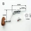 Wood Fishing Reel Handle Knob Crank Handle Folding Carp Reel