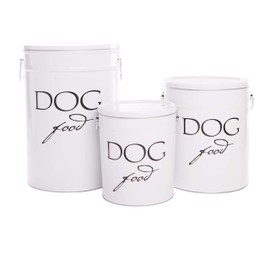 Harry Barker Pet Food Storage Collection, Classic White Food Storage - Small
