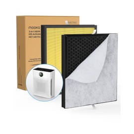 2 Pack MOOKA PR1 Pet Mode Genuine Air Purifier Replacement Filter, H13 True HEPA Air Purifiers for Home Large Room up to 2200sq.ft, Removes Pollen Dander Smoke Pet Hair Dust