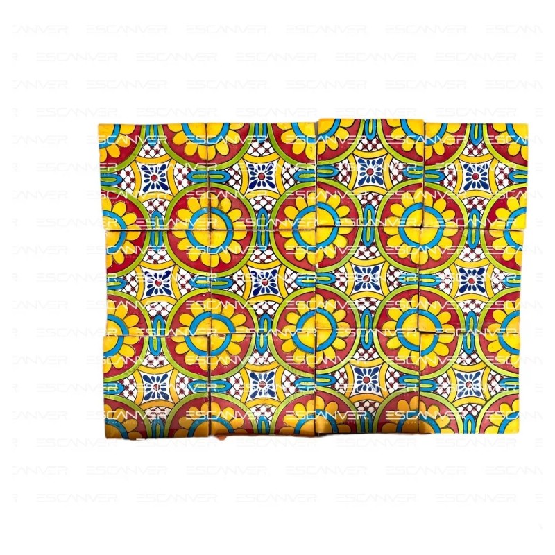 45 Pieza Azulejo Talavera 10cm Diferentes Colore Confeti Msi