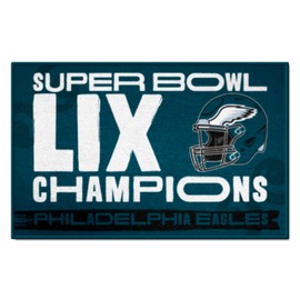 FANMATS 46233 2024-25 Super Bowl LIX Champions - Philadelphia Eagles Starter Mat | Green | 19"x30" | Super Bowl LIX Champions Logo