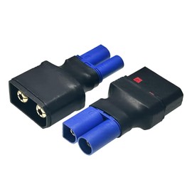 1Pairs QS8 to EC5 Adapter,EC5 Female to QS8-S Male Connector -,EC5 Male to QS8 Female Connector for Charging Lipo Battery RC Car, Drones, RC Boat Batteries
