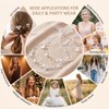 2 Pcs White Flowers Pearls Bridal Headband for Wedding